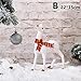 Monoche Christmas Deer Decorations Simulation White Elk Doll Animal Model Figurine for Xmas Home Decoration 1Pc (B)thumb 1