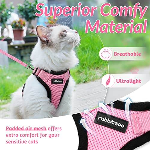 rabbitgoo Cat Harness and Leash for Walking, Escape Proof Soft