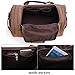 Canvas Duffel Bag, Aidonger Vintage Canvas Weekender Bag Travel Bag Sports Duffel with Shoulder Strap (Coffee)