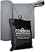 Microfiber Towel for Travel, Beach, Bath, Gym, Camping - XL Extra Large but Compact, Antibacterial and Quick Dry with small Carry Pouch (Gray, 60 x 30 Inches)