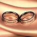 Chenkaiyang 1 PCS HIS CRAZY HER WEIRDO Ring Stainless Steel Rings for Women Men Couple Ring Wedding Gifts