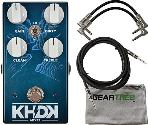 KHDK AB Abyss Bass Overdrive Pedal w/Cloth and 3 Cables