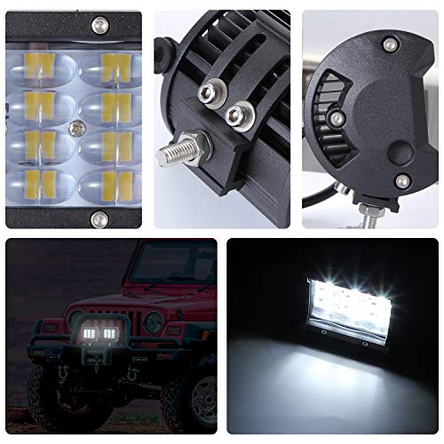 Zmoon LED Pods Light Bar 4 Inch 216W 21600lm Driving Fog Off Road Lights Waterproof Spot Flood Combo Beam LED Cubes Lights for Pickup Truck Jeep ATV UTV SUV Boat,2 Pack