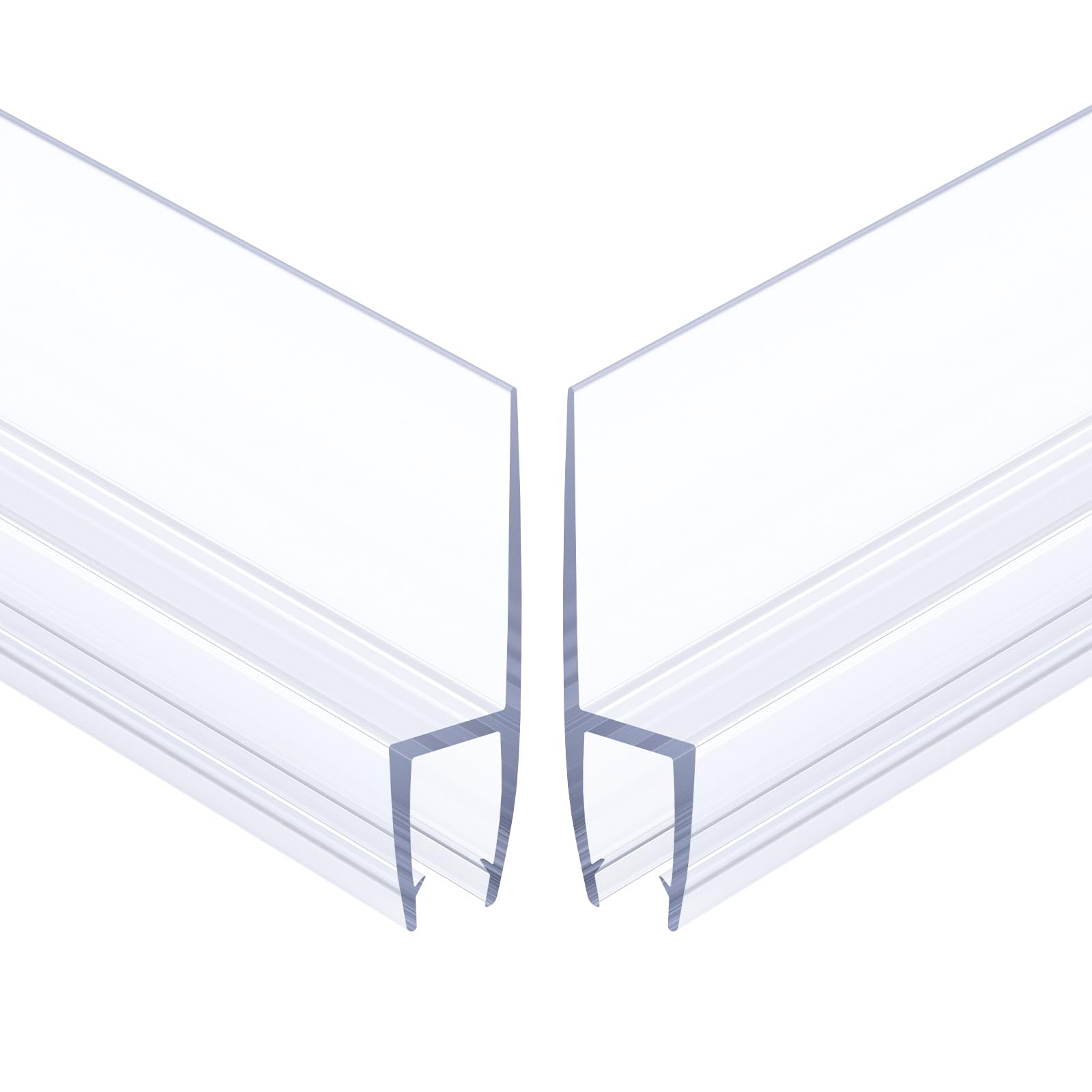 Photo 1 of AmazerBath Shower Door Side Seal Strip (Set of 2), Frameless Glass Shower Door Seal Strip - Suitable for 1/4 Inch Glass, 78 inch