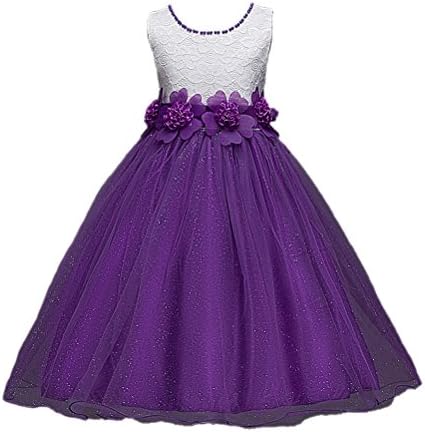 Horcute Pageant Tulle Floral Waist Sash Special Occasion Flower Girl Dress