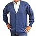 Cardigan Golf Sweater Alpaca Vneck Buttons and Pockets STEEL made in PERU