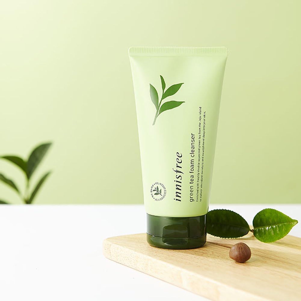 innisfree green tea pure cleansing foam