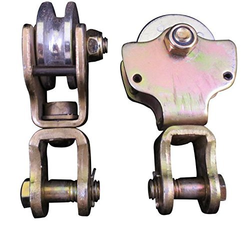 thumbnail image 2 of AlfaWheels 1 Ton Wire Rope Pulley Block – Swivel Eye Hoist Hook – Snatch Sheave – 2x 2 of 3