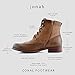 Polar Fox Jonah MPX808567 Mens Casual Perforated Vegan Leather High-Top Red Wing tip Brogue Western Derby Dress Boots… (Brown, numeric_10_point_5)