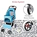 Lucky Tree Pet Stroller Folding Pet Cat Carrier Travel Cart with Four Wheelsthumb 4