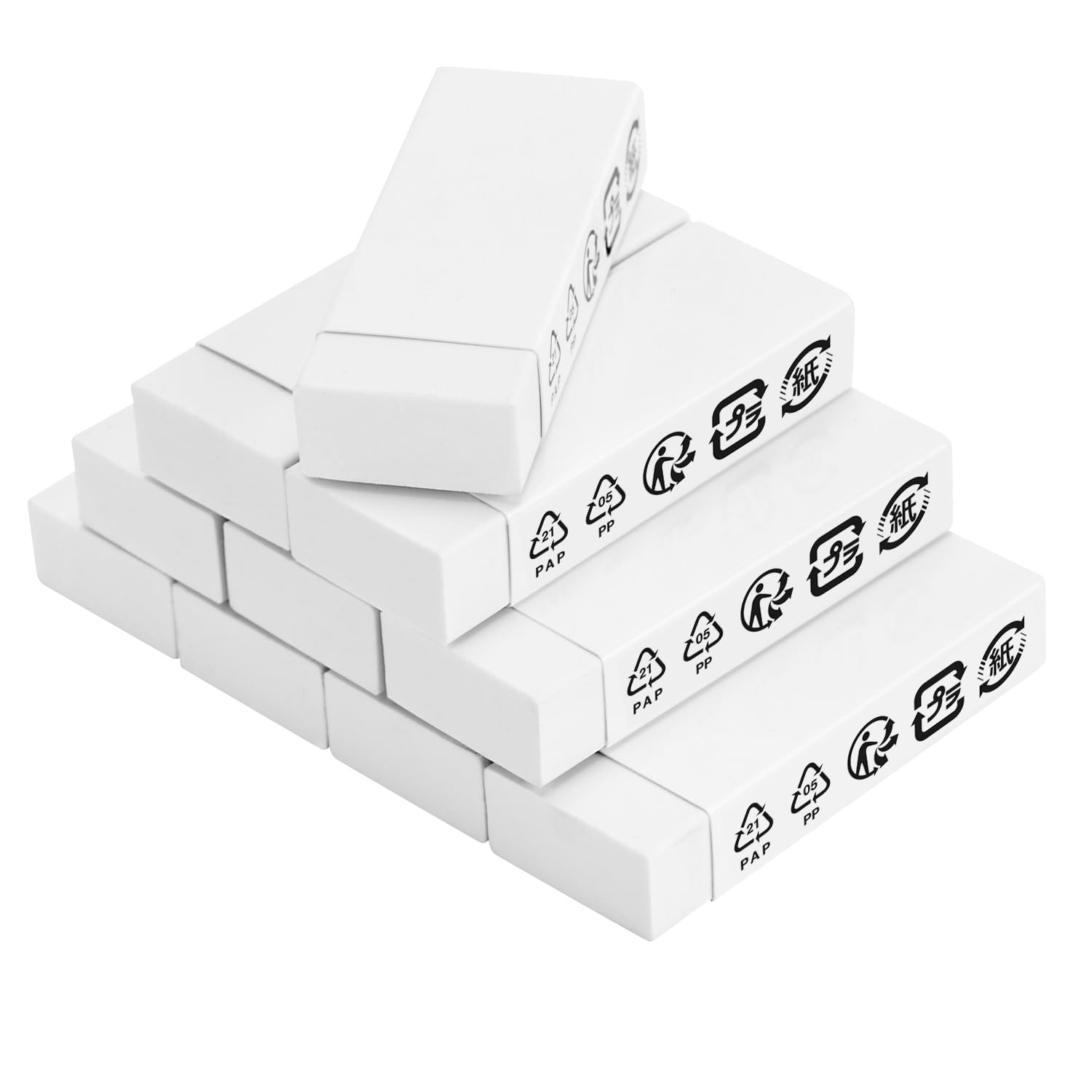 Photo 1 of Amazon Basics Block White Eraser, 10 Count (Pack of 1)