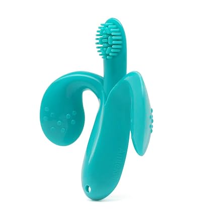 Bebé Tortuga Mordedor Juguetes alimentos, Dentición Juguetes (Verde Esmeralda)