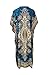 Rubina Kapoor RK Essentials | Tribal Ethnic Print Long Kaftan | Plus Size (Teal)