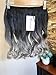 17 Inches Wavy Curly One Piece Half Head Ombre Clip in Hair Extensions 120grams (Col. Natural black/silver grey)