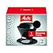 Yeegfeycc Melitta Coffee Maker Single Cup Pour Over Coffee Brewer with Natural Brown Cone Coffee Filters #2 100-Count and a Braidz Scrub Pad