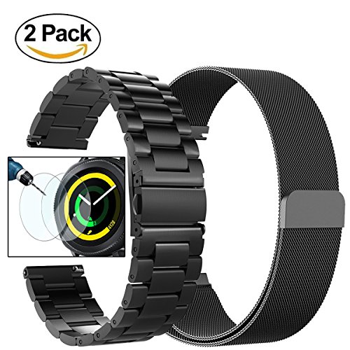 Gear sport band, valkit 20mm stainless steel watch bands + milane…