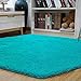 junovo Ultra Soft Rug for Nursery Children Room Baby Room Home Decor Dormitory Hexagon Carpet for Playhouse Princess Tent Kids Play Castle, Diameter 4.6 ft, Teal Blue