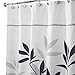 iDesign Leaves Botanical Extra-Long Length Fabric Bathroom Shower Curtain - 72