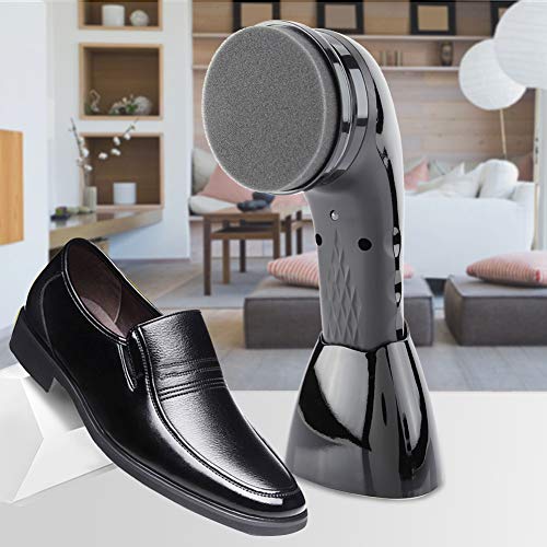 Strnek Portable Electric Shoes Brush Polisher Automatic USB Charging Electric Shoe Brush Hand-held Shine Polisher(Black)