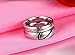 Phantom YoYo Lover's Heart Shape Titanium Mens Ladies Promise Ring Real Love Couple Wedding Bands Couple Rings (Women Size 6)