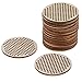 Baosity 20 Pieces Natural Wood Oval/Heart/Round Shapes Multi-Hole Wooden Pendant for Counted Cross Stitch Kit DIY Home Christmas Decoration Ornaments - 50mm Circle