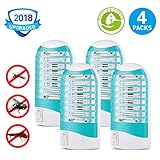 Bug Zapper, [2018 Upgrade] Gnat Trap 110V, Electronic Bug Zapper Indoor Bug Zapper Electronic Insect Killer Eliminates Most Flying Pests, Mosquito & Insect Killer (4 packs)
