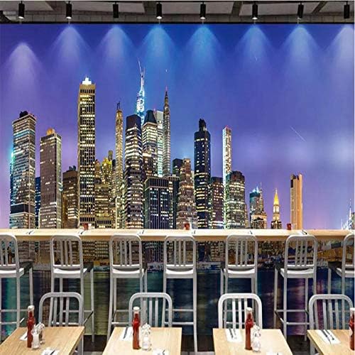 返品交換不可 部屋を飾る カスタム3d写真の壁紙壁絵画ヨーロッパ都市の夜景壁画リビングルーム研究寝室家の装飾3d壁布 250x175cm