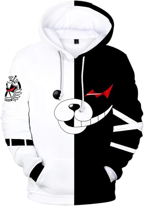 Amazon Co Jp パーカーアニメダンガンロンパモノクマジャケット ダンガンロンパモノクマパーカーアニメハロウィンコスプレ衣装ブラックホワイトベアジャケット ホーム キッチン