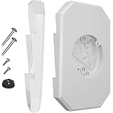 Vinyl Siding Mounting Blocks , Ease of Installation Built-in Electrical Box Outdoor Light Mounting Block, 8141DBL Siding Mounting Plate for 1/2 inch Lap Double and 4 inch Siding, White 1 Pack, Large