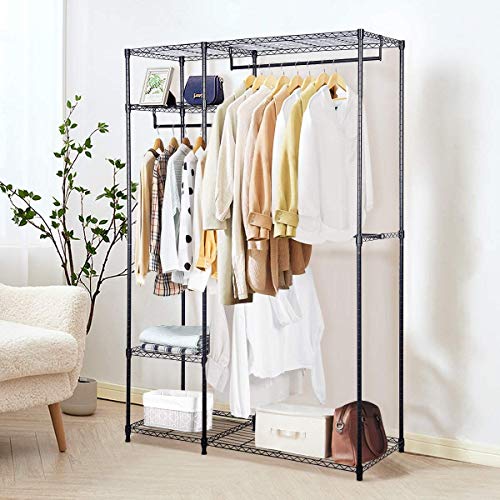 Tangkula Garment Rack Clothing Rack, Heavy Duty Free Standing Closet