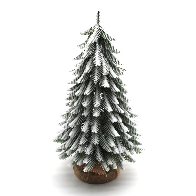 Photo 1 of (seperated/minor damage) Snow Frosted Mini Christmas Tree16.5 inch, Countertop Christmas Tree Small Tabletop Christmas Tree Decorations, Xmas Table Centerpieces Holiday Home Decor Xmas Gifts