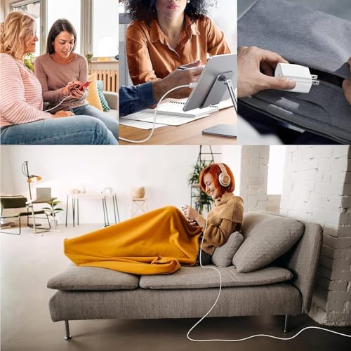 Rantuia Cargador Tipo C, Cargador 30W Carga Rápida con 1M Trenzado Cable C Carga Rápida, Compatible con iPhone 17 16 15 Plus Pro MAX,Galaxy S25 Ultra/S25+/S25/S24 Ultra/S24+/S24/S23 Ultra/S23+/S23.