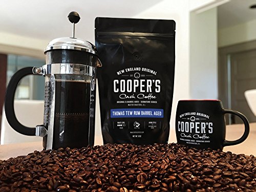 Rum Barrel Aged Coffee - Single Origin Rwanda Coffee Beans Aged in Thomas Tew RUM Barrels - 12 oz Bags, Whole Coffee Bean