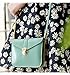 edfamily Women Girls Mini Handbags Leather Crossbody Single Shoulder Bag Cellphone Pouch Purse Wallet(Mint Green)