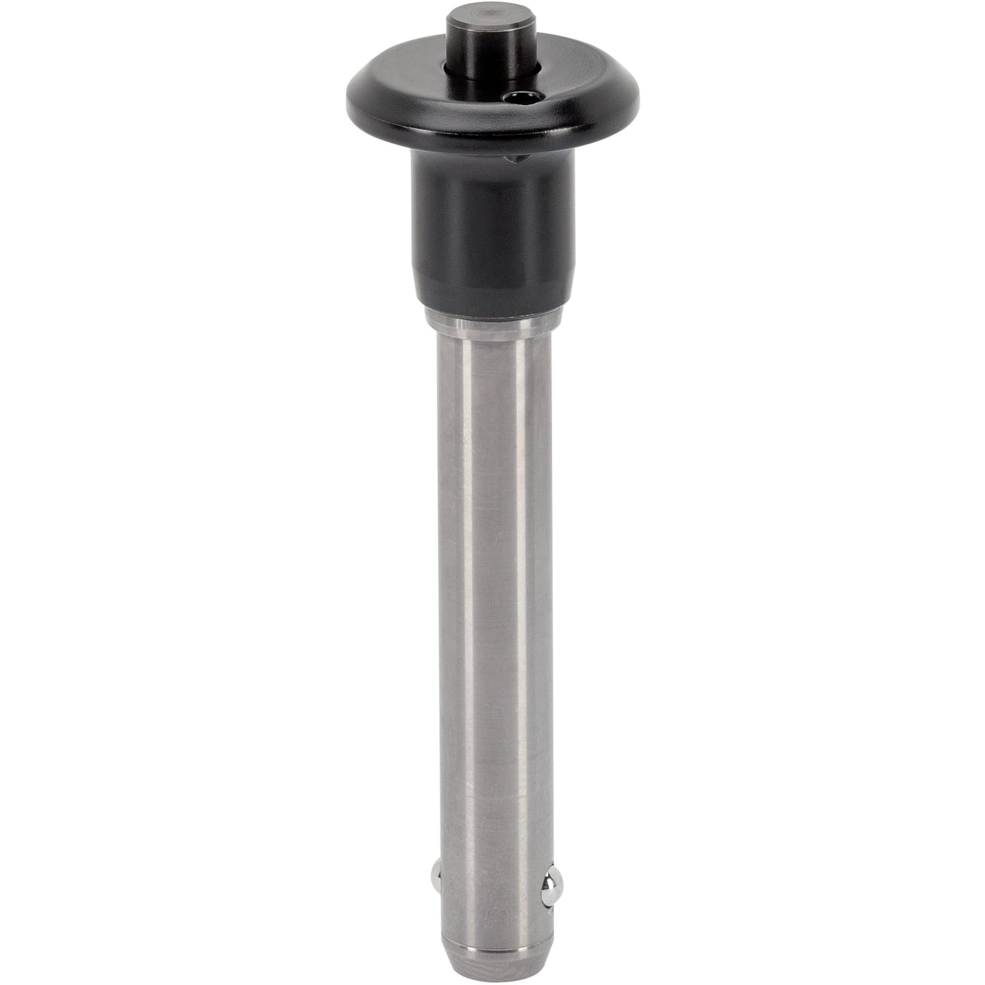 Halder 22340.0230 Ball Locking Pin, Black, D1 = 6 mm/Length 50 mm/Stainless Steel 1.4305