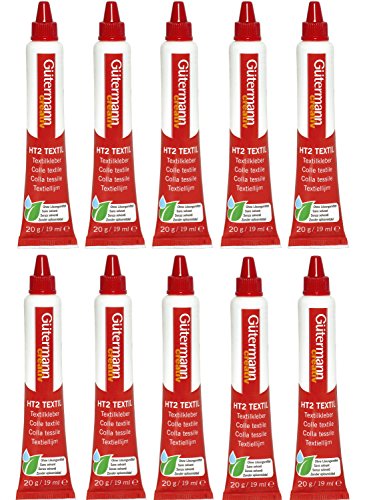 10 pieces Original Guetermann Textile Glue HT2, 20g / 0.7oz