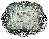 Sterling Silver Ring with 2,000 Year Old Antique Roman Glass (BTS-NRB5152/RG) - Size 7