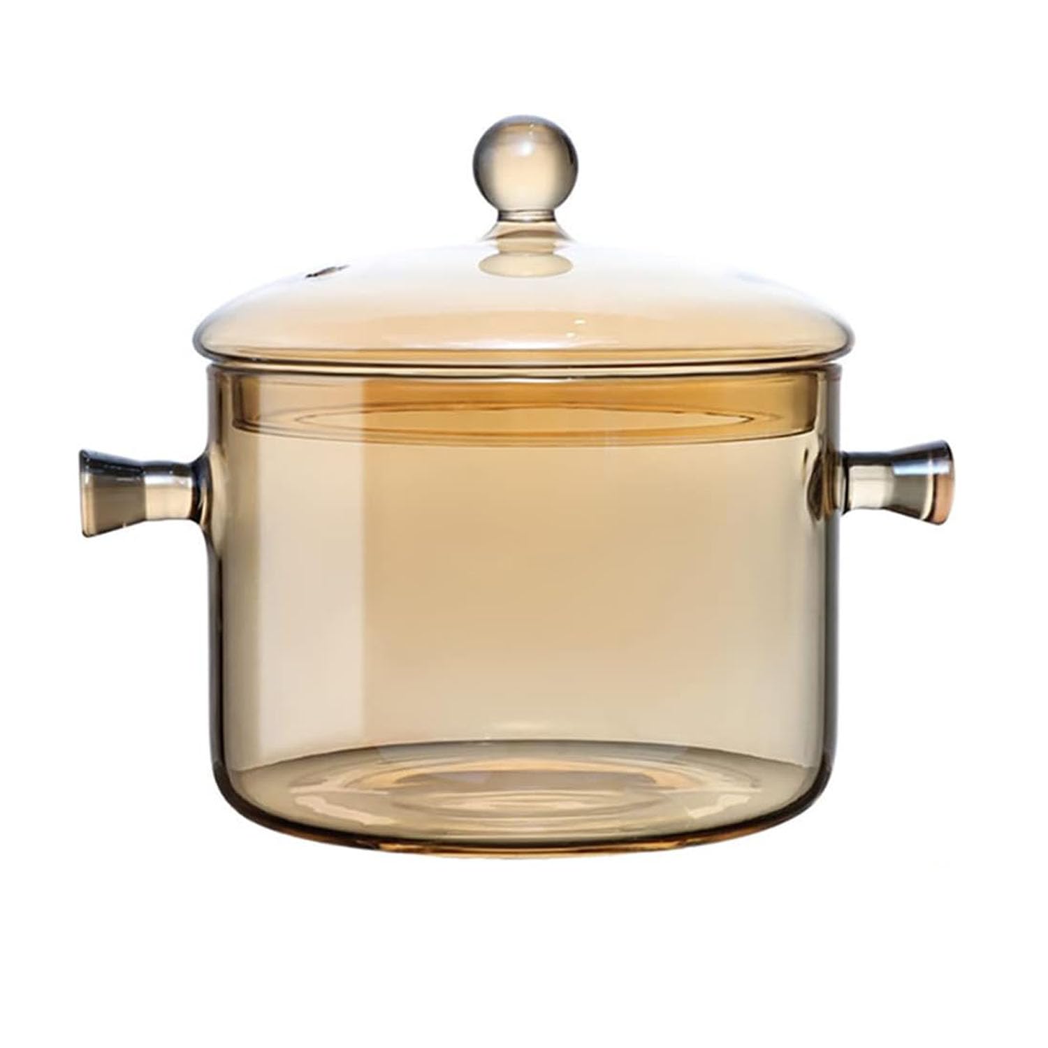 Photo 1 of 1.5L / 53 fl. oz. Clear Glass Pot with Lid Saucepan Heat Resistant Glass Stove and Pan with Lid Soup, Milk, Baby Food, Pasta (50oz/1500ml clear)