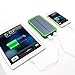 QueenAcc 15000mAh Solar Charger, Solar Power Bank with LED Flashlight Portable Charger, Backup Solar Power Pack, Dual USB Port Solar Battery Charger for Smart phones and Other USB Devices(green)