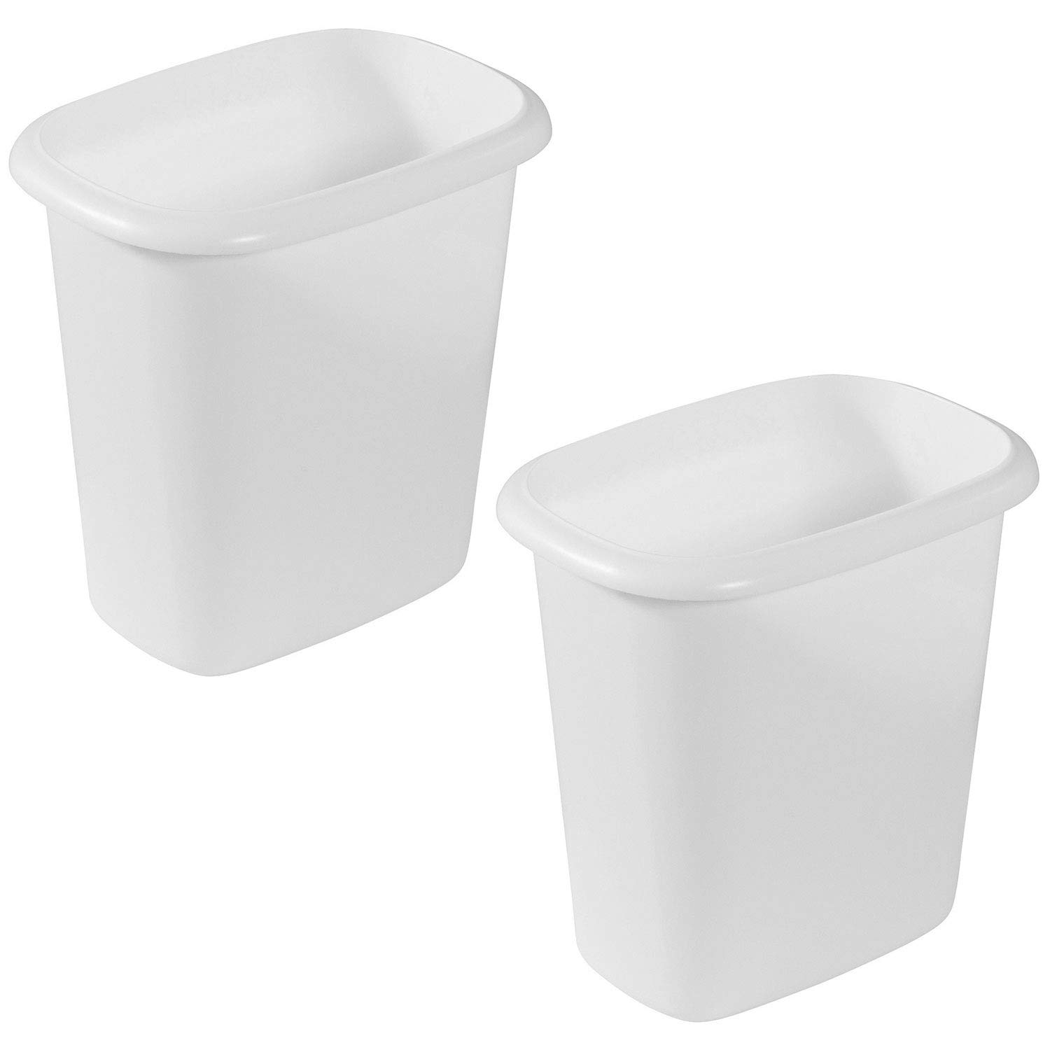 Photo 1 of Rubbermaid 6 Quart 1.5 Gallon Traditionally Shaped Heavy Duty Lightweight Bedroom, Bathroom, and Office Wastebasket Trash Can (2 Pack)