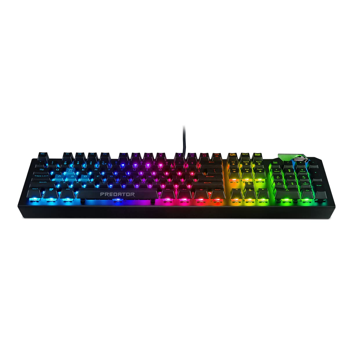 Acer Predator Aethon 700 Gaming Keyboard:Clicky or Linear-Your Choice|Per-Key 16.8M RGB Colors Backlighting|Programmable|Dedicated Media Keys & Dial|100% Anti-Ghosting|Magnetic Wrist Rest,(Pack of 1)