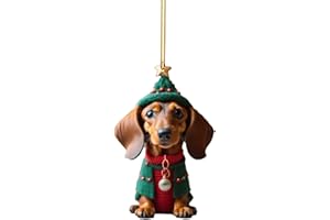 MUISED Funny Dog Christmas Tree Decorations Dachshund Christmas Decorations First Christmas Tree Decorations Gifts Kit Christmas Ornament Crafts Ornaments for Small Christmas Tree