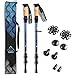 Premium Ultralight Trekking Poles w/ Cork Grips - Your collapsible Hiking / Walking Sticks come with Tungsten Tips and Flip Locks - Enjoy the Outdoors