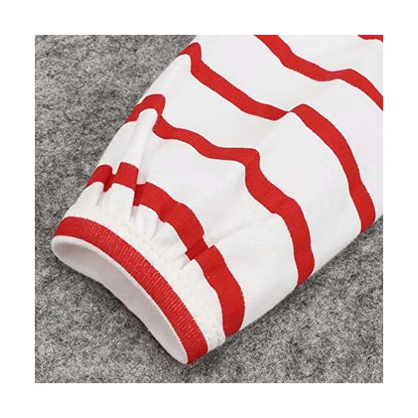 Fashspo Kid Girl Cotton Dress Stripe Long Sleeve Christmas Elk Casual Basic Dress,5T - Image 7