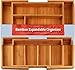 Utopia Kitchen Bamboo Expandable Cutlery Tray - Silverware & Utensils Organizer - 8 Compartment