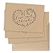 Kraft Leaves Love And Thanks Note Card Pack / 36 Leaf Wreath Thank You Greeting Cards And Kraft Envelopes / 3 1/2