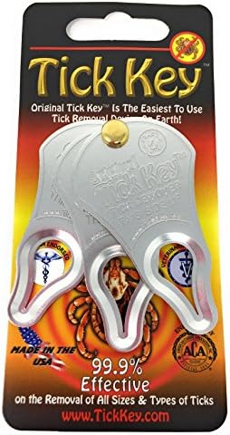 3 Pack Tick Key Tick Removal Tool for Dogs Pets Humans and Kids