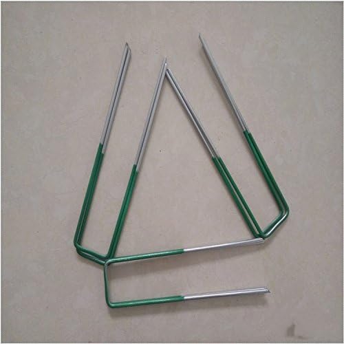 Mr Garden Anti-Rust Garden Stakes Galvanized Ground Staples Securing Pegs U-Shaped Ground Staples Anchor Pins 1.38"x3.94" 10pack