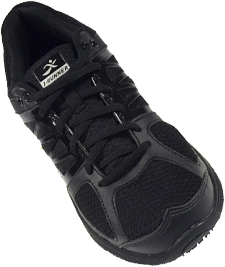 I-RUNNER Men Pro Series Black Leather/Mesh 13 Wide (2E) US