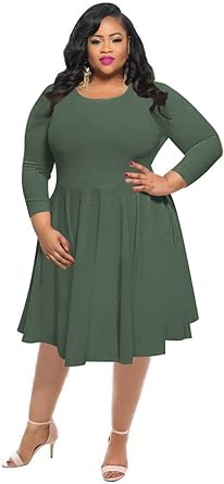 plus size pleated dress